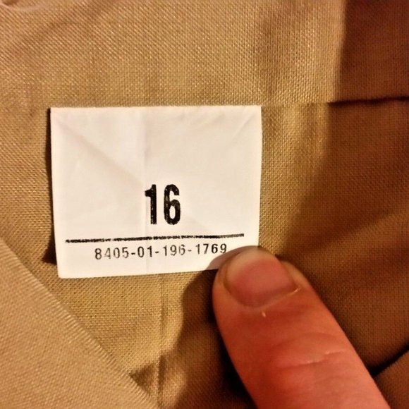 US MARINE PRIVATE E-2 16 KHAKI BUTTON DRESS UNIFORM SHORT SLEEVE SHIRT IH 00024 - Picture 11 of 13